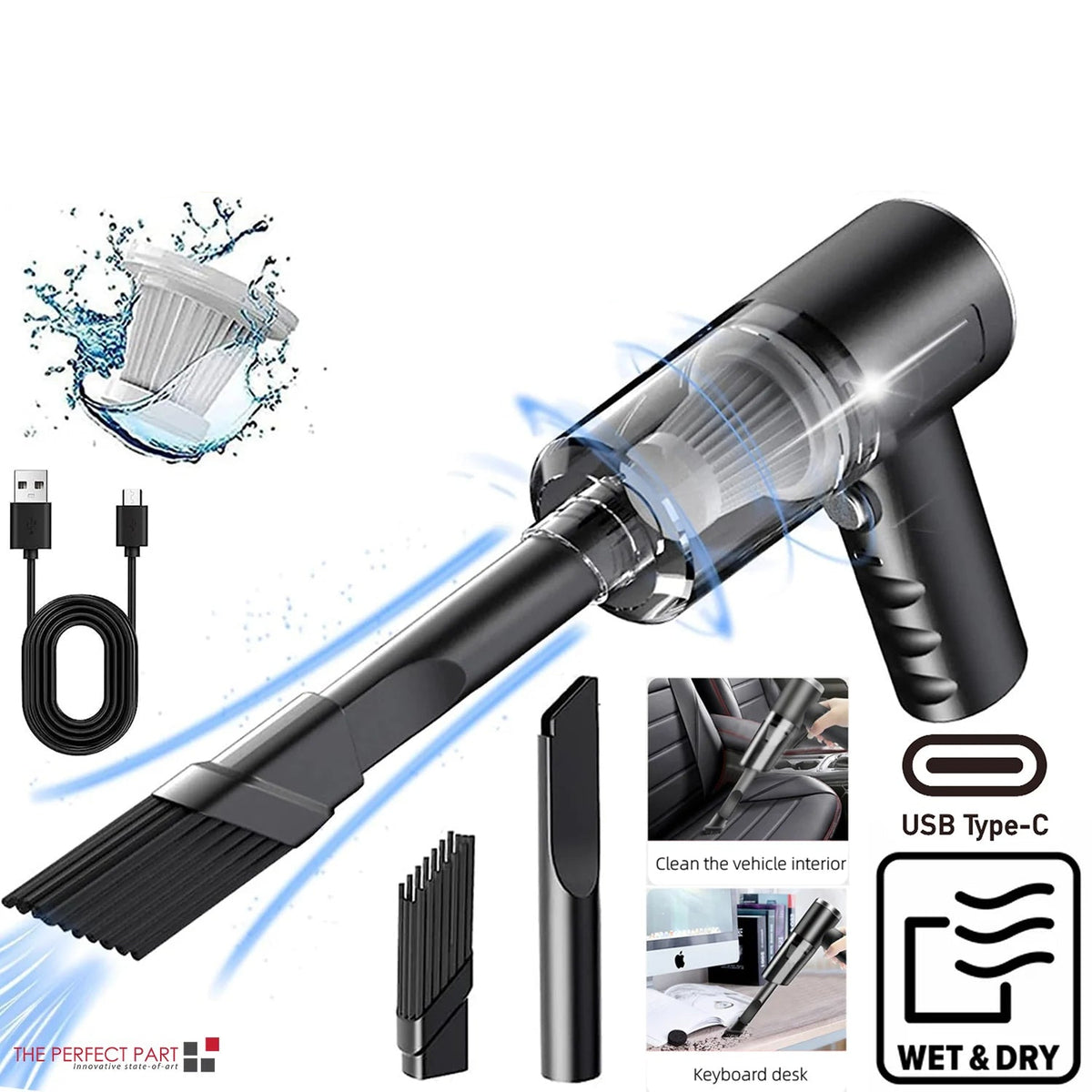 120W Cordless Handheld Vacuum Cleaner Small Mini Portable Car Auto Home Wireless
