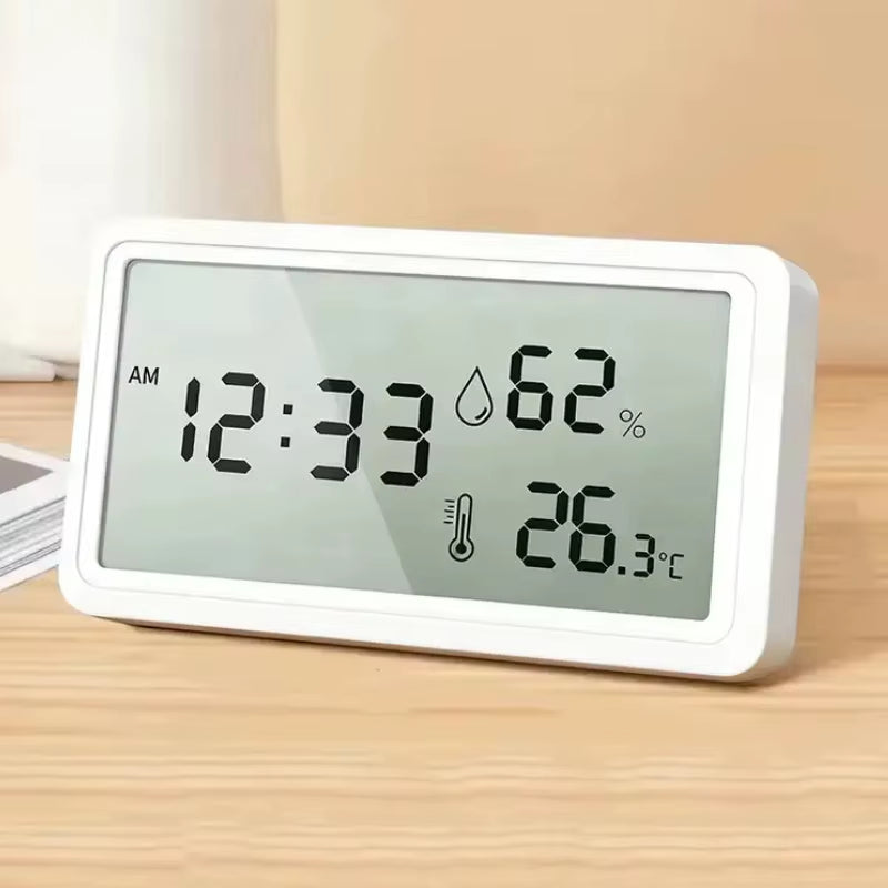New Electronic Thermometer Hygrometer Weather Station for Home Indoor High Precision with Table Clock Temperature Controller