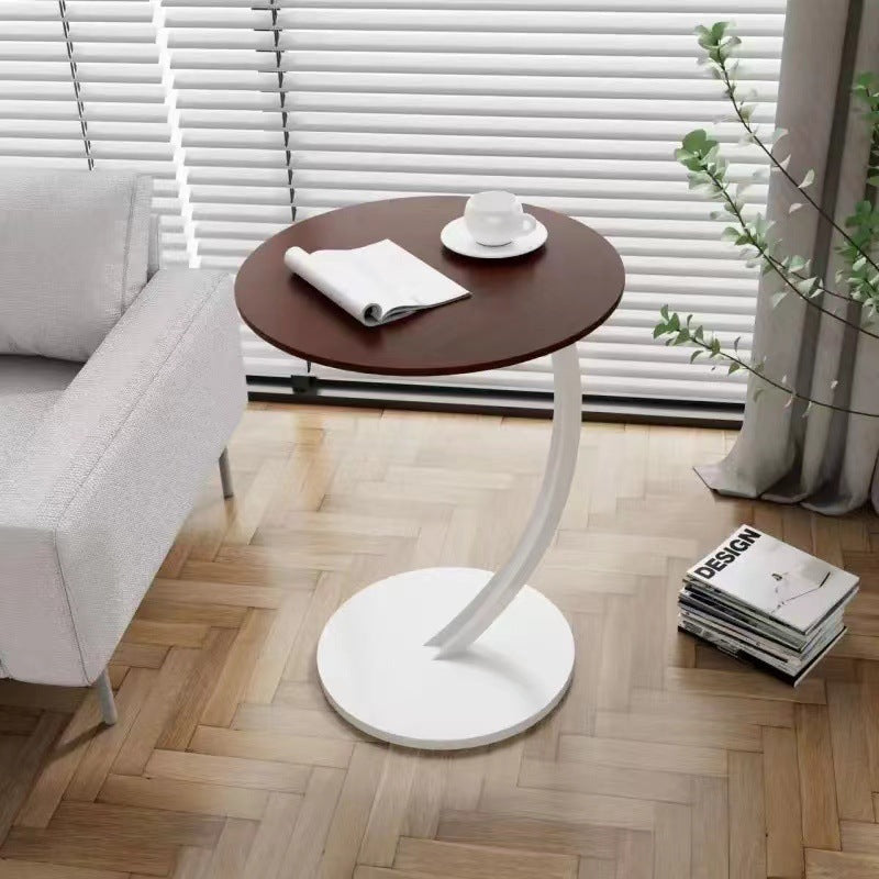 Round Small Coffee Table Living Room Sofa Side Table Bedroom Bedside Table Bedside Table Small Table Movable Coffee Table